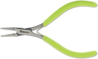 The Beadsmith Micro Mini Round Nose Pliers with Springs - 5'' Stainless Steel 