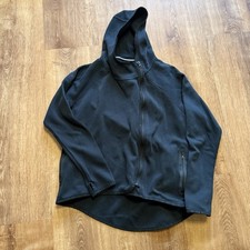 Nike Womens Black Tech Fleece Cape Full Zip Hooded Jacket Size Medium