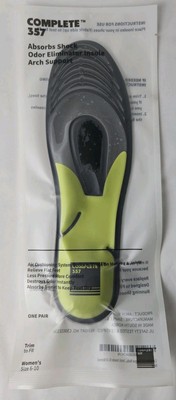 1 Pair Complete 357 Women Size 6 To 10 Insoles Shoe Inserts Absorb Shock Odor 
