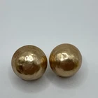 Miriam Haskell Pearl Clip Earrings Antique Gold Tone