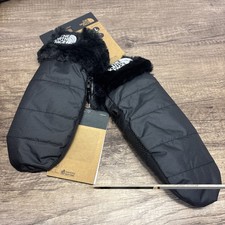 THE NORTH FACE MOSSBUD SWIRL FLEECE MITTEN BLACK KID SZ L