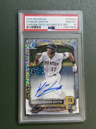 2025 Bowman Konnor Griffin Speckle Refractor Auto */299 PSA 10