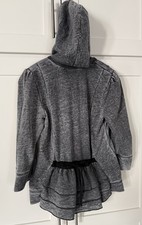 Vintage Juicy Couture cinched Hoodie Jacket burn out acid wash XL corset peplum