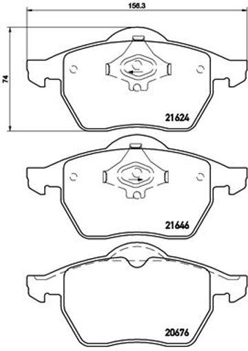 Für BREMBO P 85 036 HAM PADS. FRONT AUDI/ VW PASSAT 94-96 - Bild 6