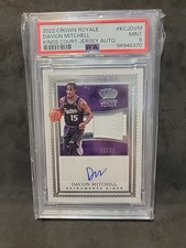 PSA 9 2022 Crown Royale Davion Mitchell Kings Court Patch Auto /99 Game-Used