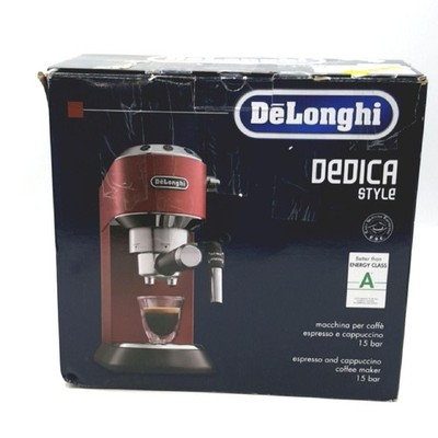 DeLonghi Espresso Kaffeemaschine Dedica EC685 R komfortabel für Barista Zuhause
