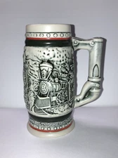 Vintage Avon 1985 Vintage Railroad Beer Stein 5.25 in.