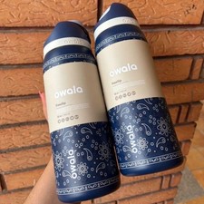 NEW Owala FreeSip Stainless Steel Bottle-32 Oz Sports  Leisure USA-Blue Stripes