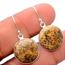 Natürlicher Amethyst Salbei Achat - Nevada 925 Sterling Silber Ohrringe Schmuck E-1001