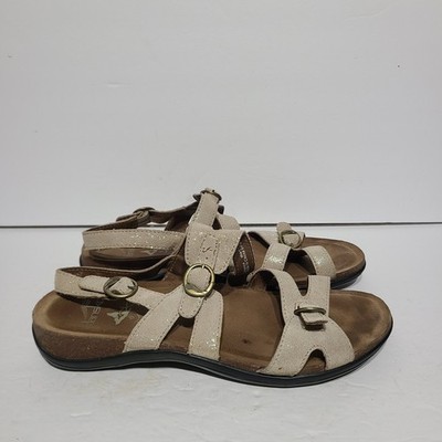 B16 Dansko Jameson Sandals Shoes Womens Size 40 EU 9 US Cream Leather Strappy