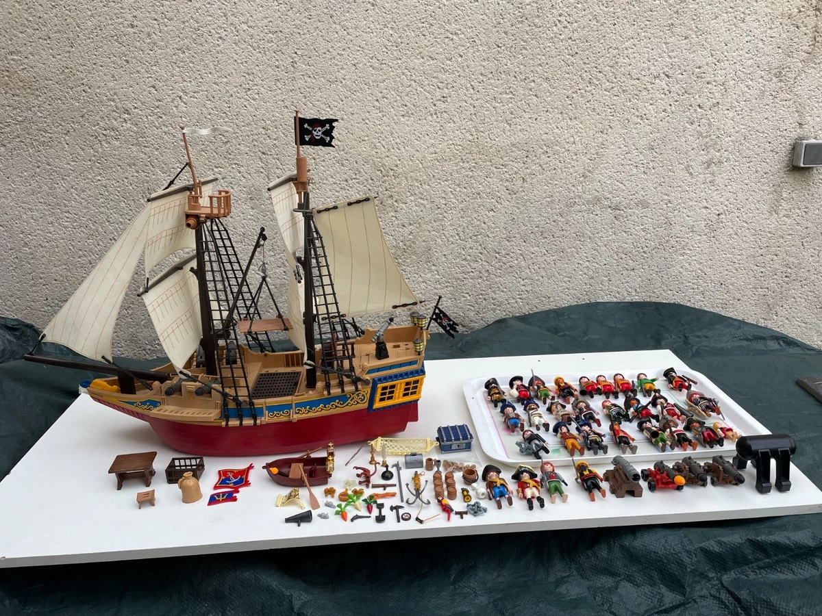 Ancien Bateau Pirate Playmobil Jouet Vintage - Occasion