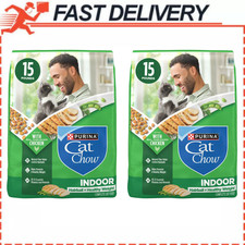 Purina Cat Chow Indoor Dry Cat Food Chicken Hairball 15 lb Bag New 2 Pack 