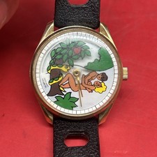Vintage 1970s Adam And Eve RARE  Erotica Motion Swiss Movt Hong Kong Watch