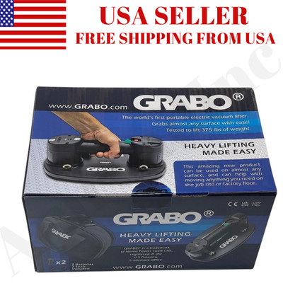 GRABO NEMO Electric Vacuum Suction Cup Lifter Tile Glass Stone 375lb