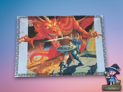  Der rote Drache Dungeons & Dragons Puzzle 750 Teile FSV/TSR 80er komplett 