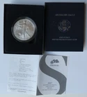 2007 W U.S. MINT AMERICAN EAGLE SILVER DOLLAR UNC w/ BOX & COA