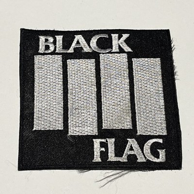 BLACK FLAG IRON ON PATCH 3.6'' Punk Rock Band Music Embroidered