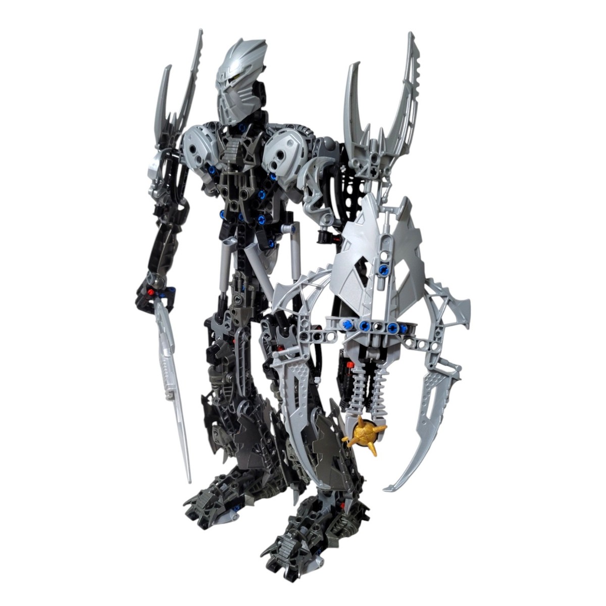 2009 LEGO Bionicle 8998 Toa Mata Nui Silver Protodermis Variant MOC
