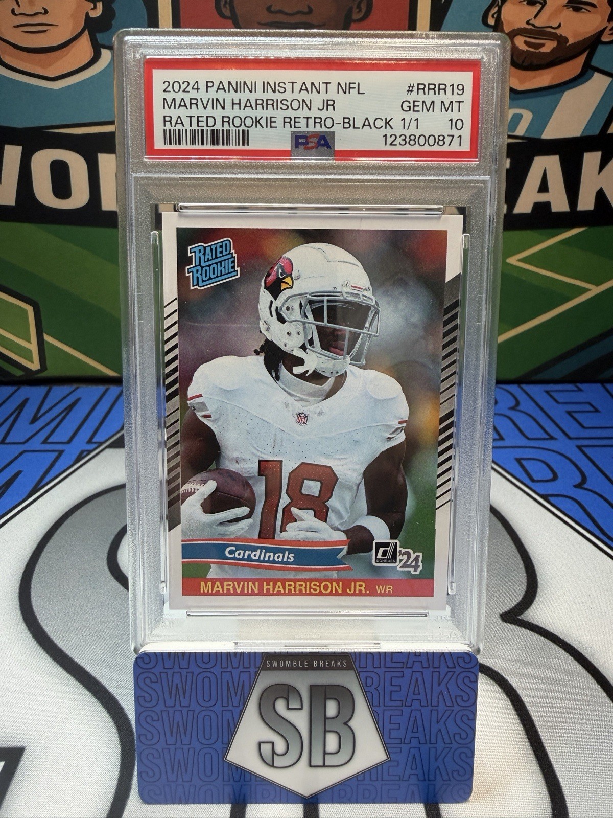 Marvin Harrison Jr. Panini Instant NFL Rated Rookie Retro #RRR19 Black 1/1