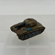 Vintage Tin Metal MT 108 Friction Toy Tank- Made in Japan-2 1/2 x1 1/2"