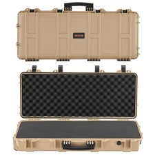 VEVOR Hard Rifle Case IP67 Waterproof Rifle Storage Case with Pre-cut Foam Khaki