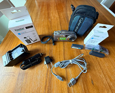 Sony Cyber-shot 5MP Silver Compact Camera 3x Zoom w/Case Charger Battery USB