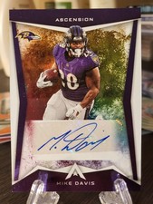 2022 Panini Chronicles Ascension Mike Davis Auto #ASC-MID Baltimore Ravens