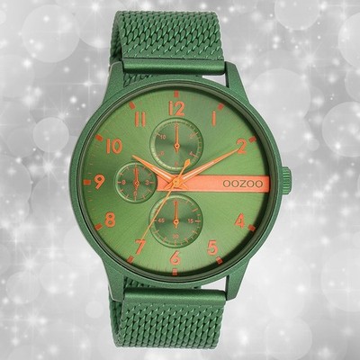 Oozoo Herren Armbanduhr Timepieces Analog Metall grün UOC11303