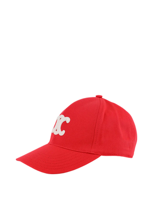 洋楽 Treal CELINE Triomphe $590 Bright Red Baseball Cap New And Authentic | eBay