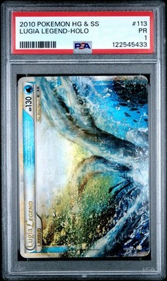 Sequential PSA 1 Pokemon Lugia LEGEND 113 & 114 HeartGold