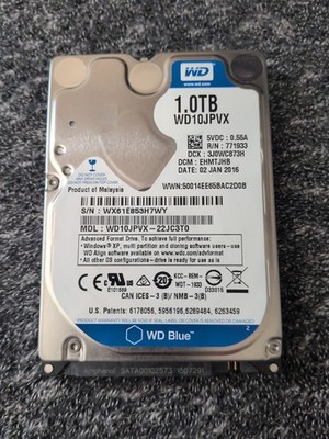 Western Digital WD10JPVX DCM:EHMTJHB Malaysia (WWN) 1.0TB -Tested Working 