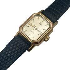 VTG 80's Timex T-Cell Tank Style Petite Watch 18mm - Fresh Battery - Adjustable