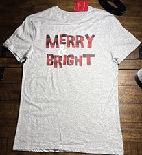 Wondershop At Target Mens Medium M Merry & Bright Holiday Christmas Pajama Shirt