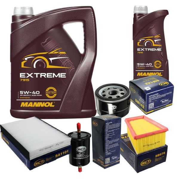 SCT Inspektionspaket 6L Mannol 5W-40 FüR Renault Kangoo 1.6 16V Clio II 1.4-image