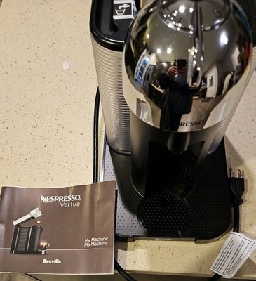 Nespresso Vertuo Coffee Espresso Machine By Breville Chrome Black Pod Maker