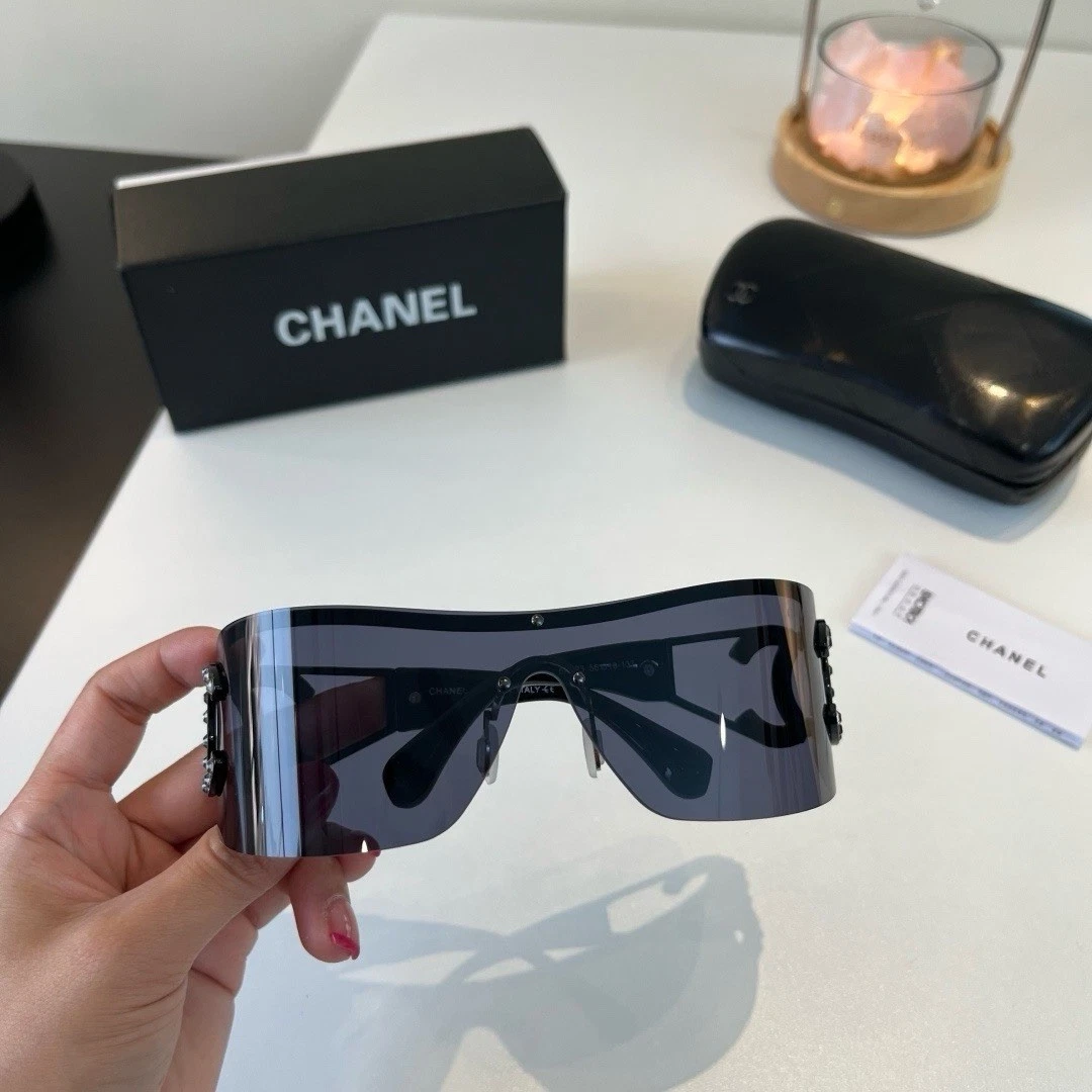 CHANEL Shield Plastic Frame Sunglasses for Women for sale | eBay