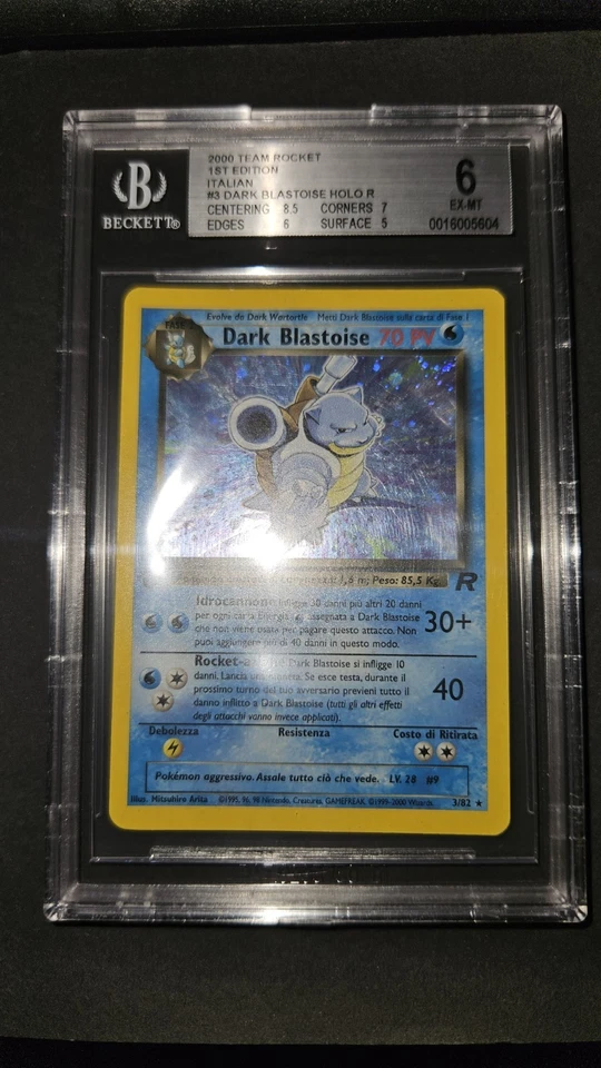 Pokémon Dark Blastoise TR 3 Team Rocket - 1st Edition BGS  - Immagine 3 di 4