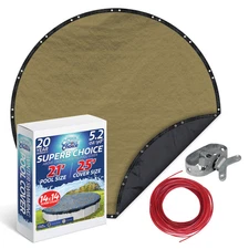 PoolCoverChoice Winter Swimming Pool Cover for 21 ft Round Pool