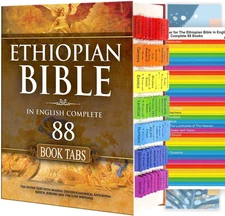 Index Tabs for The Ethiopian Bible in English Complete 88 Books.72 Color Code...