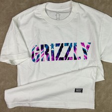 Grizzly Gripetape T-Shirt Graphic Tee Authentic Skateboard White Men Sz S NWOT