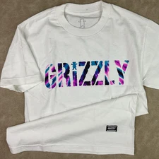 Grizzly Gripetape T-Shirt Graphic Tee Authentic Skateboard White Men Sz S NWOT