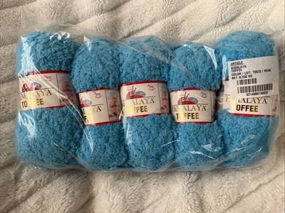 HIMALAYA TOFFEE YARN LOT OF 5 SKEINS BLUE COLOR 73513 NEW