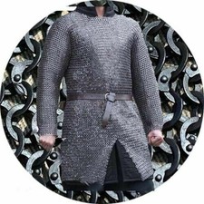 8 mm vernietet Kettenhemd Rüstung Mittelalter Kettenhemd XL Größe Hauberk LARP