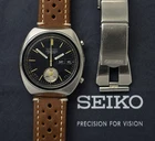 Vintage Seiko 6139-8002 Automatic Chronograph 40mm Serviced + Seiko Bracelet