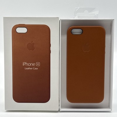 OFFIZIELLE ORIGINAL APPLE IPHONE SE (1. GEN) LEDER TASCHE HÜLLE SATTELBRAUN NEU