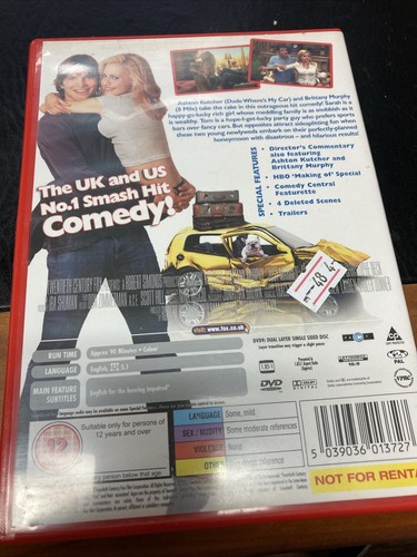 JUST MARRIED ASHTON KUTCHER DVD MOVIE (b48/4)ukimport Freepost R2 - Picture 2 of 2