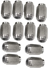 12-Pk 1/2" Solid 304 Stainless Steel Lug Nuts For Trailer Wheels 1/2-20 Thread