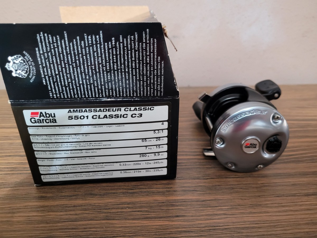 リール Abu Garcia Ambassadeur 5501-C3 Abu Garcia Ambassadeur C3 5501 Baitcasting Reel LH Left Hand - NEW