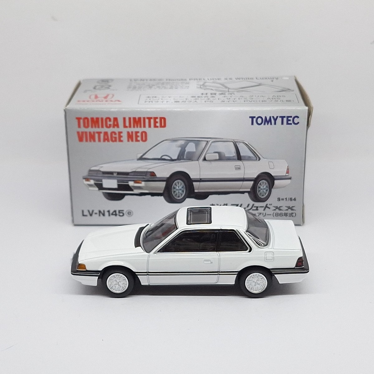 Tomica Limited Vintage NEO LV-N145e Honda Prelude XX White Luxury