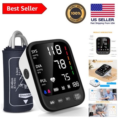 Automatic Blood Pressure Monitor with 4.5-Inch Screen & 199 Readings for 2 Users